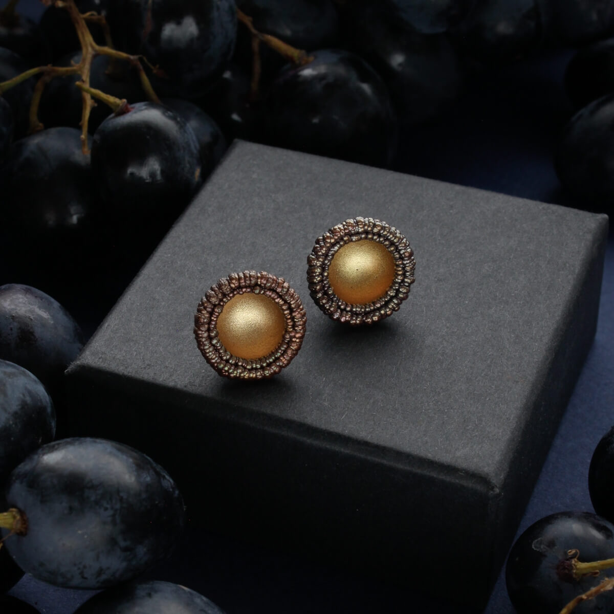 Microevolution kollektsiooni vask- ja hõbedatoonides kõrvarõngad karbis | Katrin Veegen